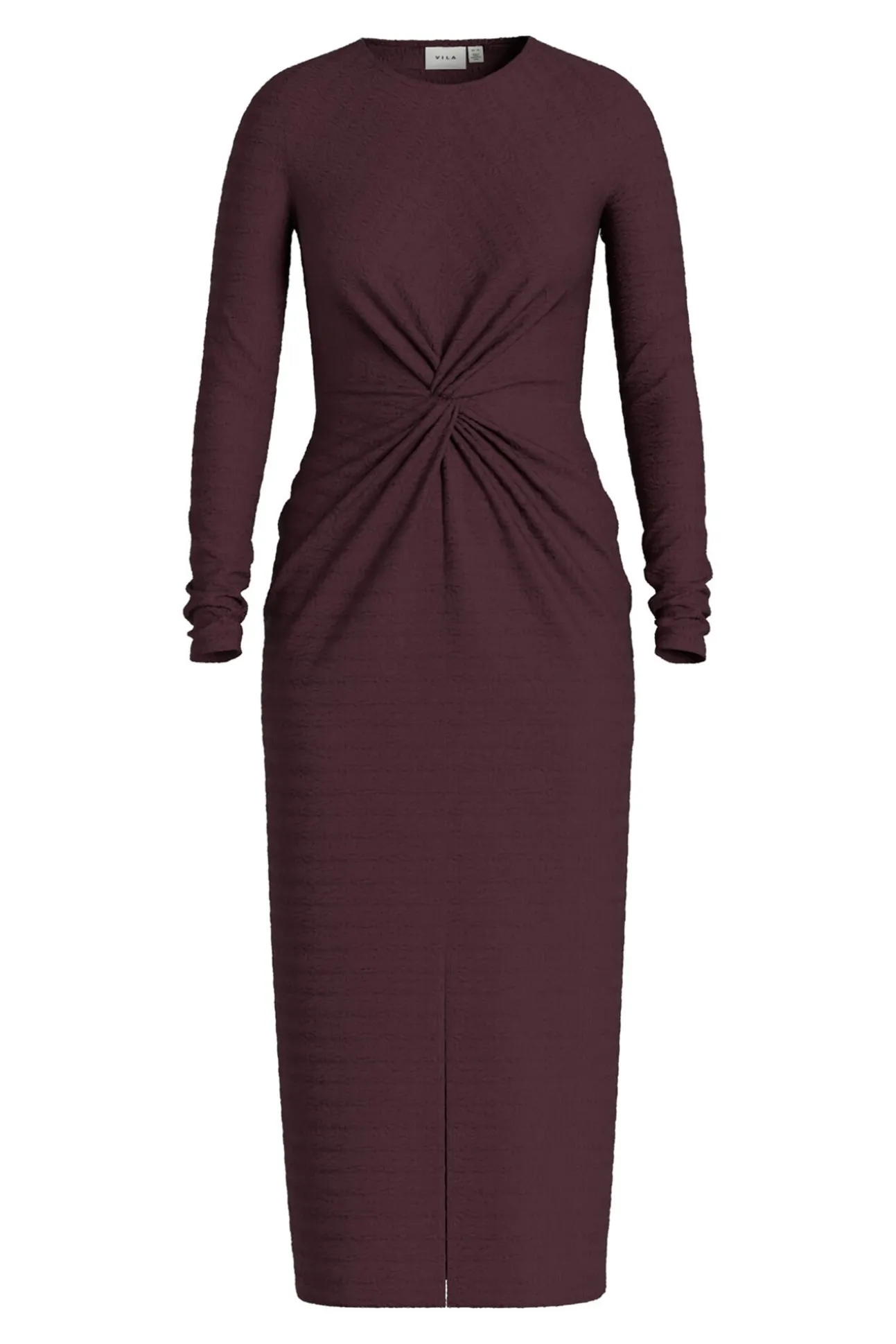 Vestido midi manga larga