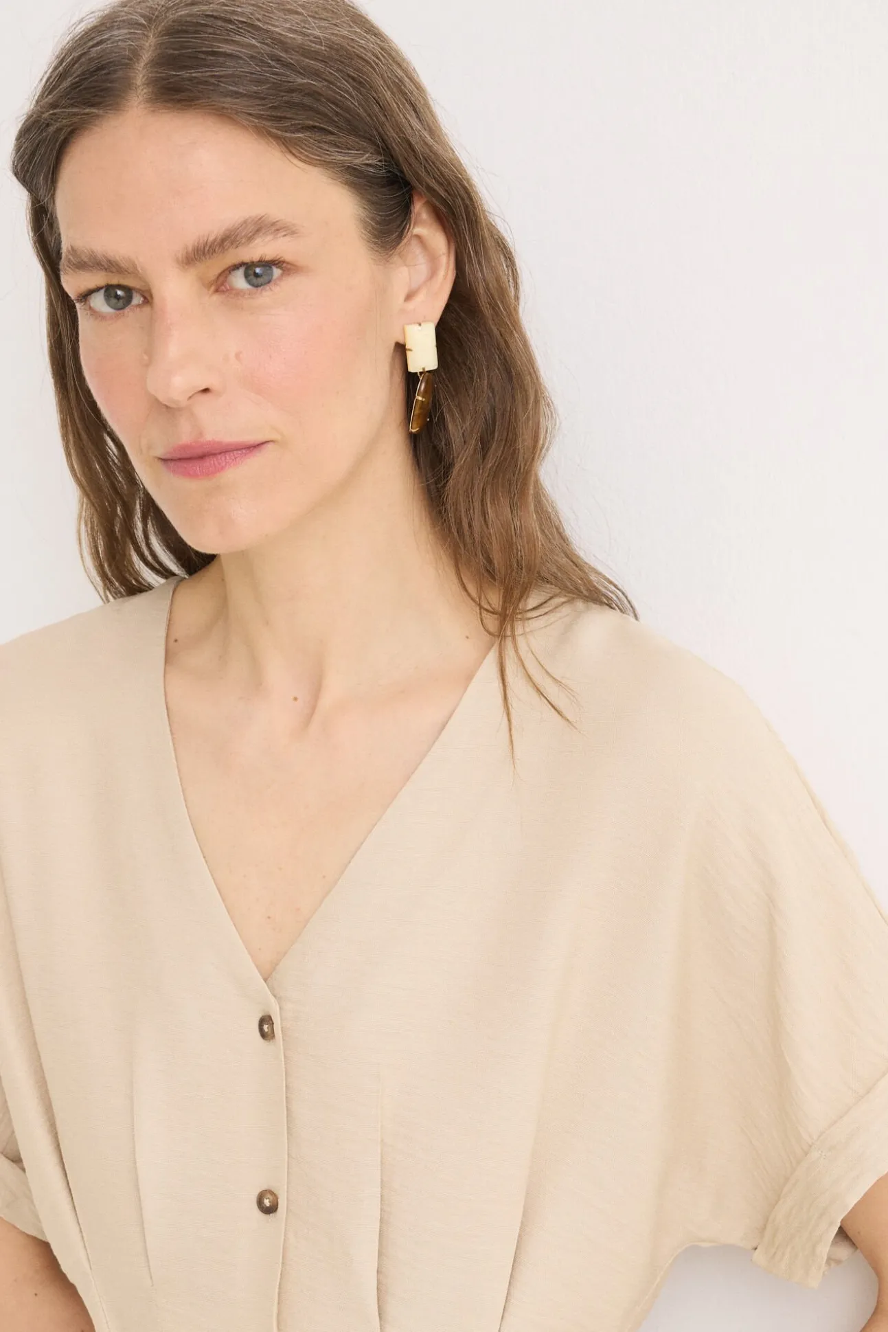 Vestido midi pliegues