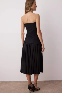 Vestido midi plisado