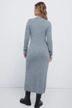 Vestido midi punto cable knit