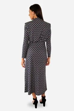 Vestido midi punto estampado