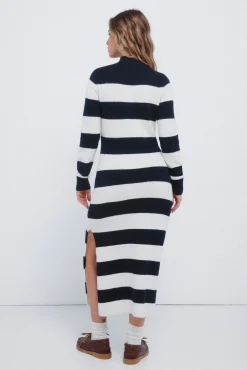Vestido midi punto rayas kodak