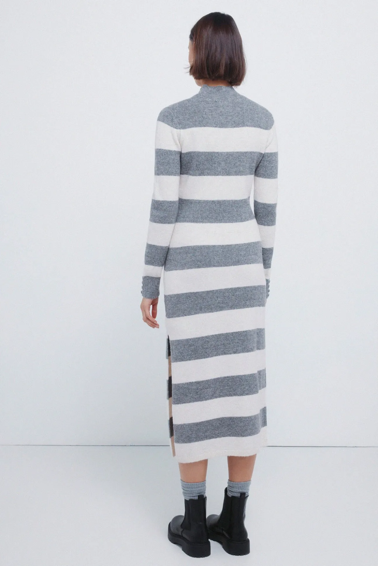 Vestido midi punto rayas kodak