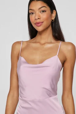 Vestido midi satinado