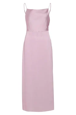 Vestido midi satinado