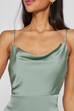 Vestido midi satinado