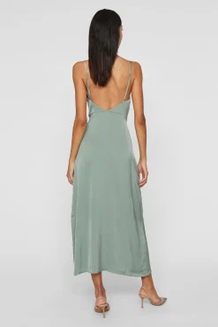 Vestido midi satinado