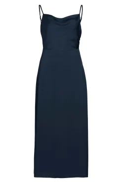 Vestido midi satinado