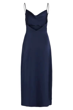 Vestido midi satinado