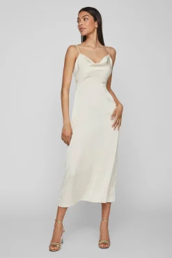 Vestido midi satinado