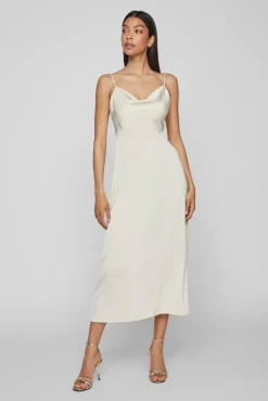 Vestido midi satinado