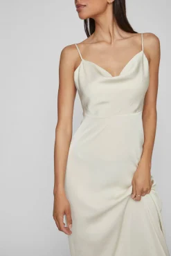 Vestido midi satinado