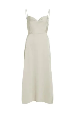 Vestido midi satinado