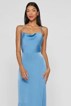Vestido midi satinado