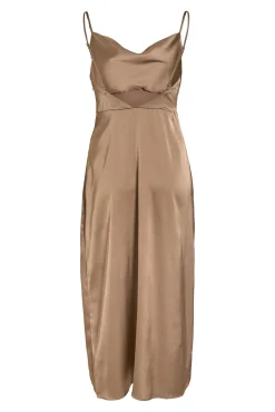 Vestido midi satinado