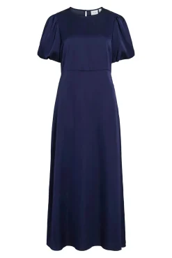 Vestido midi satinado de fiesta