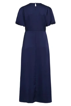 Vestido midi satinado de fiesta