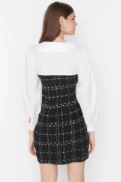 Vestido mini cuello camisero