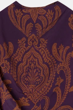 Vestido mini drapeado estampado