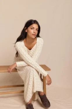 Vestido punto calado multicolor