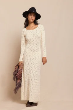 Vestido punto calado multicolor