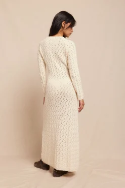 Vestido punto calado multicolor