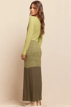 Vestido punto canalé degradado