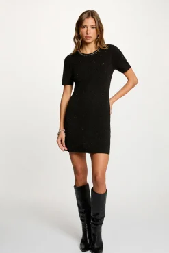 Vestido punto con strass