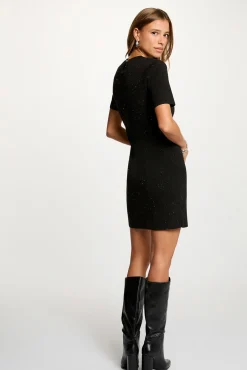 Vestido punto con strass