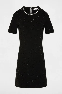 Vestido punto con strass