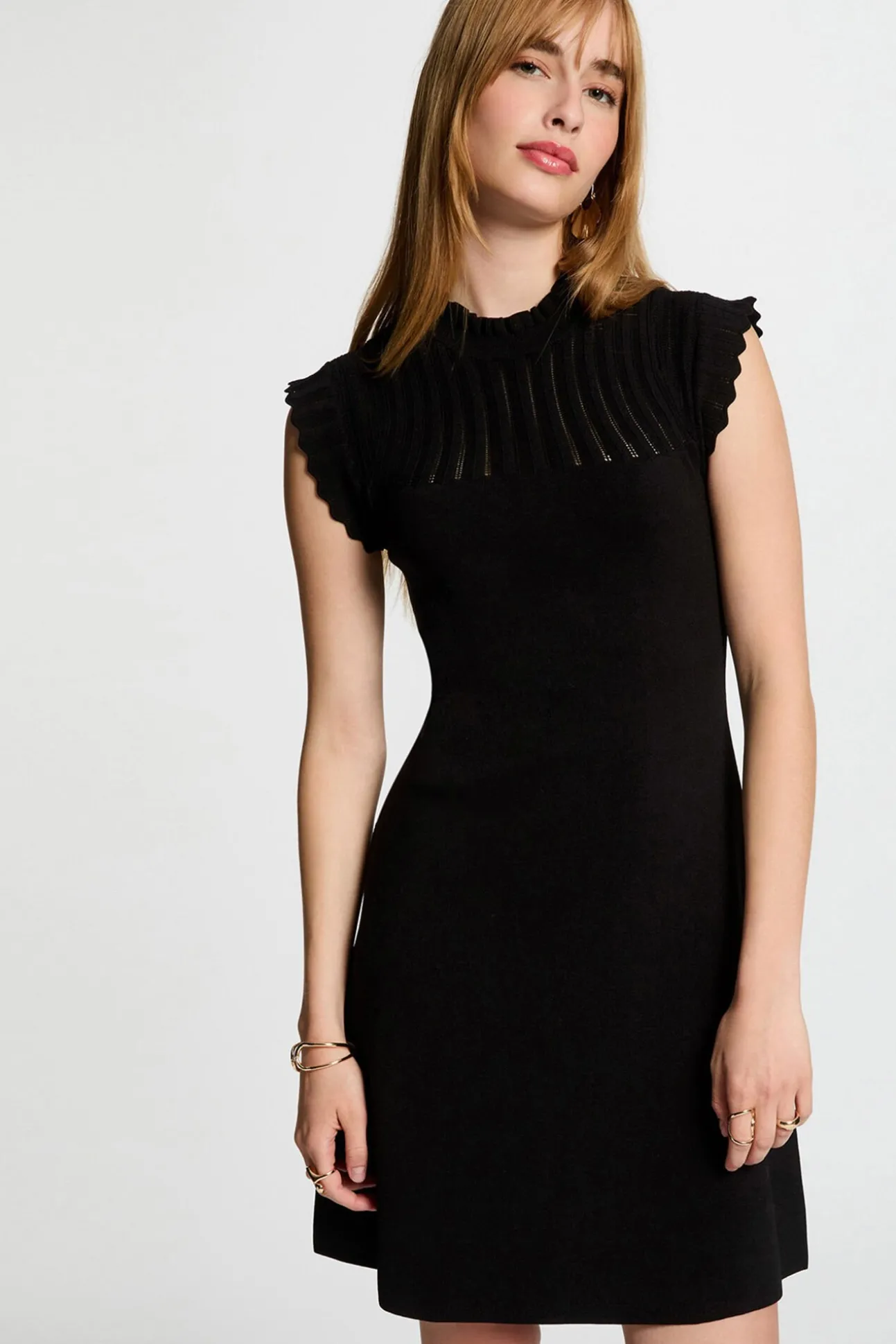 Vestido punto corto evasé