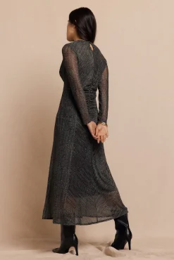 Vestido punto estampado frunce