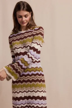 Vestido punto ondas multicolor
