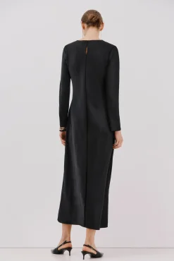 Vestido satinado nudo