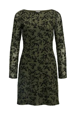 Vestido tejido flocado