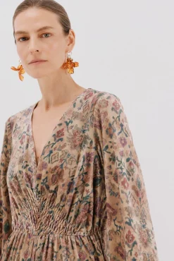 Vestido terciopelo estampado