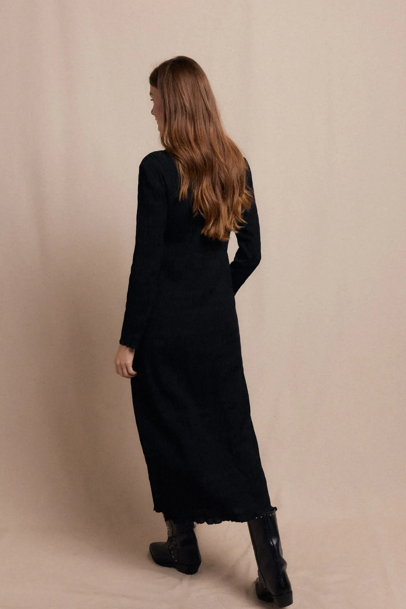 Vestido textura elastico