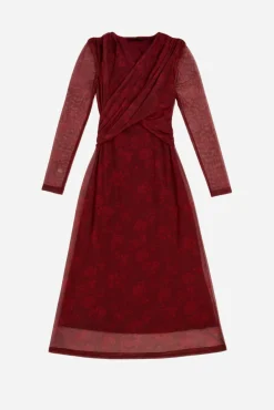 Vestido tul estampado flores