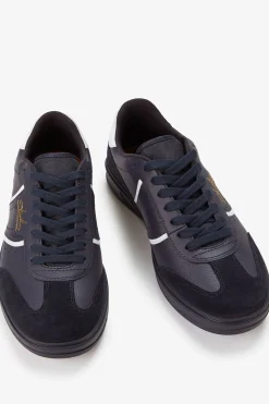 Zapatilla B4 embossed leather/suede