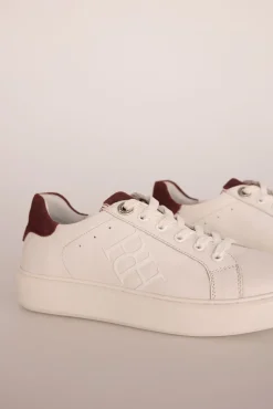 Zapatilla blanca piel