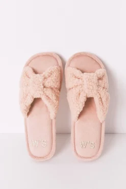 Zapatilla casa borreguito rosa