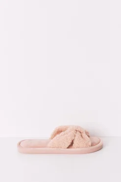 Zapatilla casa borreguito rosa