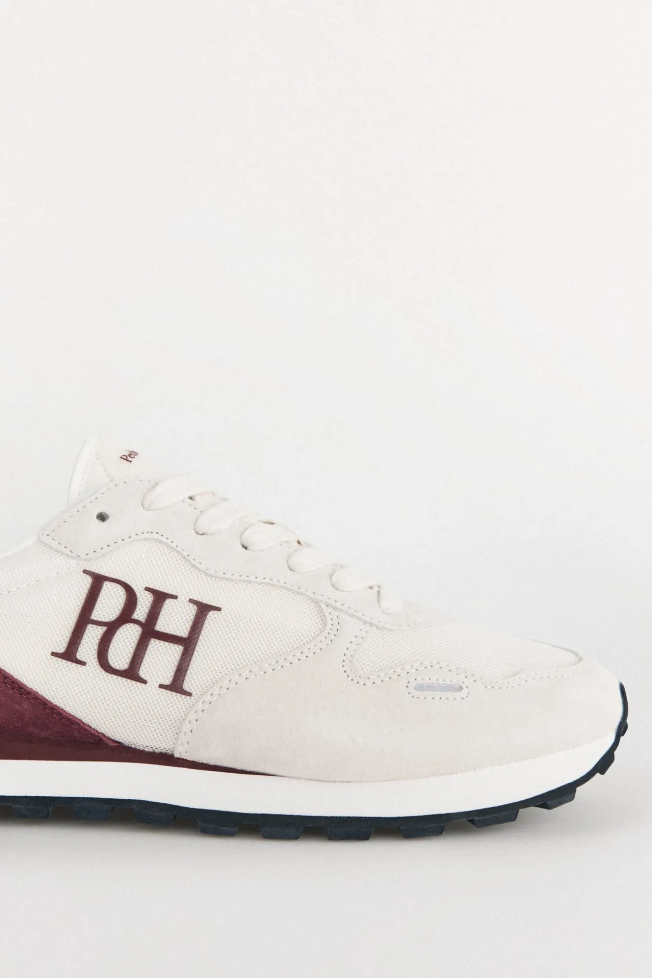 Zapatilla piel y textil