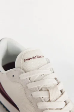 Zapatilla piel y textil