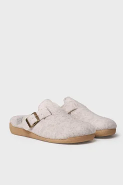 Zapatilla Tipo Zueco Para Mujer En Fieltro