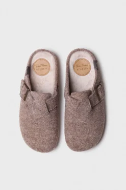 Zapatilla Tipo Zueco Para Mujer En Fieltro