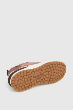 Zapatillas bajas con cuero