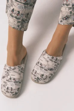 Zapatillas casa blanco Mickey Mouse