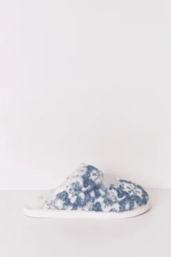 Zapatillas casa borreguito parche oso brillo