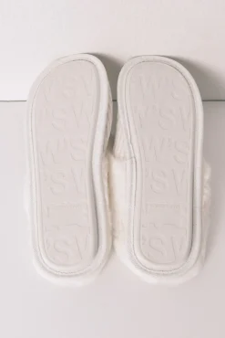 Zapatillas casa canalé pelo blanco lurex